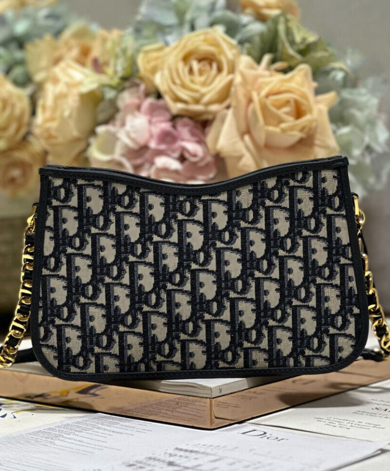 Christian Dior CD Signature Hobo Mini Bag Dark Blue